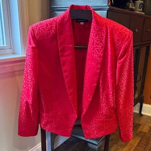 Counterparts Vibrant Red Women's Cropped Blazer
